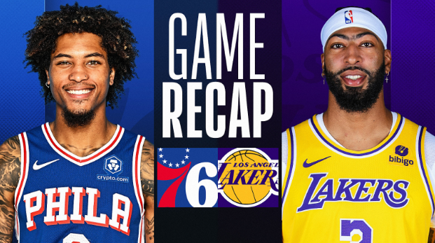 lakers vs 76ers match player stats